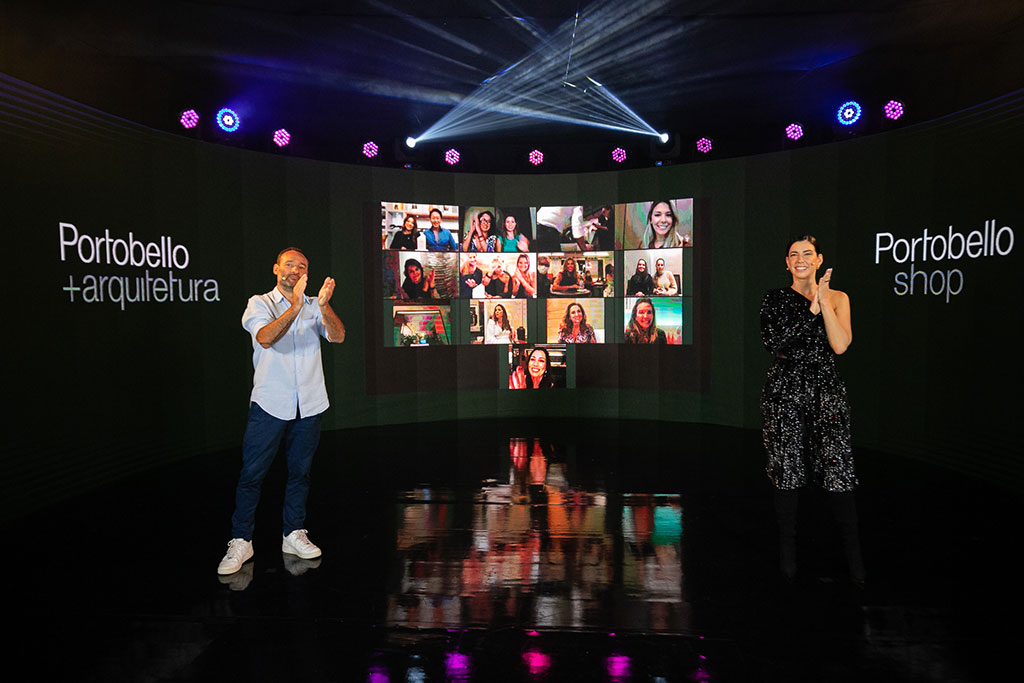 Afrânio Reis e representante da Casa de Sossego em evento da Portobello Shop Aracaju